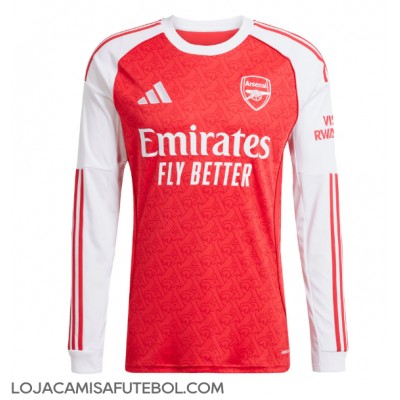 Camisa de Futebol Arsenal Equipamento Principal 2025-26 Manga Comprida Camisa de Futebol Arsenal Equipamento Principal 2025-26 Manga Comprida